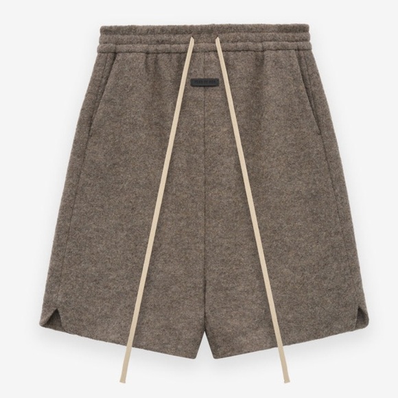 FEAR OF GOD Boiled Virgen Wool Relaxed Brown Tan Taupe Oversized Shorts Size XL - Picture 1 of 12